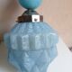 Lamp skyscraper opaline blue art deco 1920 height 35 cm diameter 18 cm