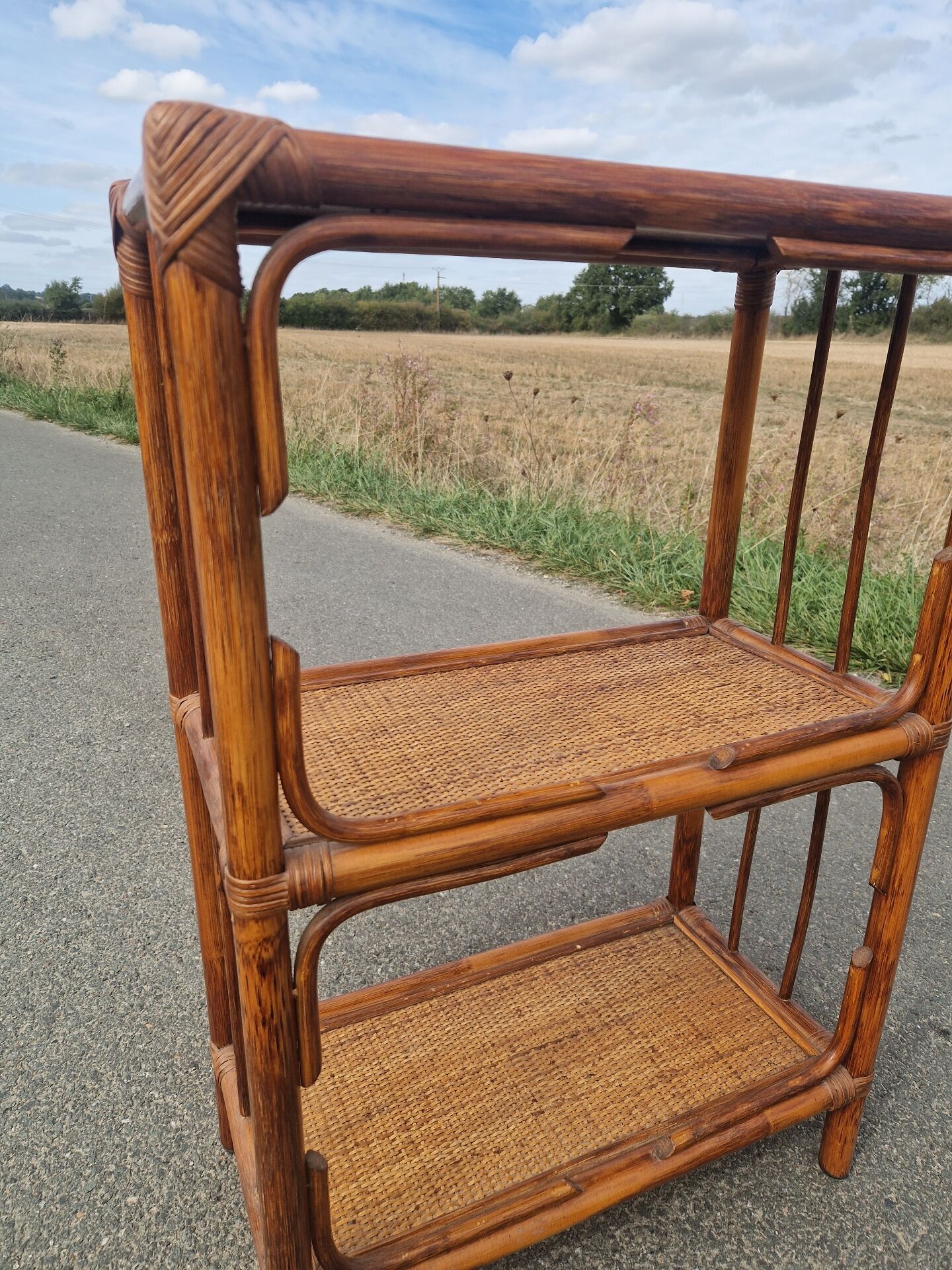 Étagère bibliothèque en rotin
