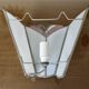 Pair of white and pink glass paste wall lights, Italy, Art Deco style