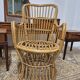 Fauteuil en Rotin Bambou vintage 1950s design -H85cm