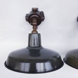 Antique enamelled wall lights