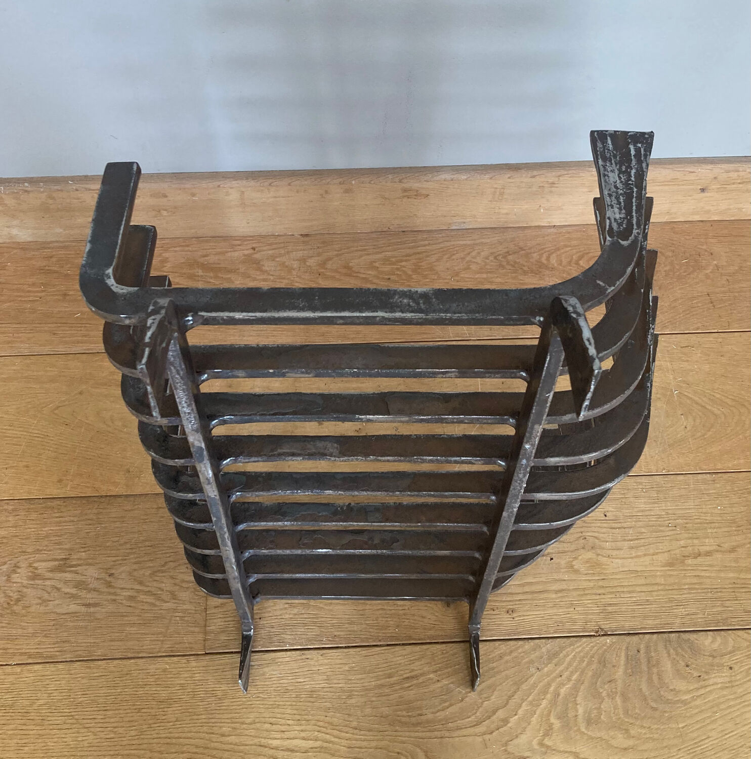 Large 19th century wrought iron log rack