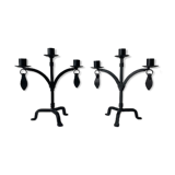 Pair of candle holders