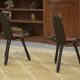 Paire de tabourets tripodes brutalistes en pin 1950’s