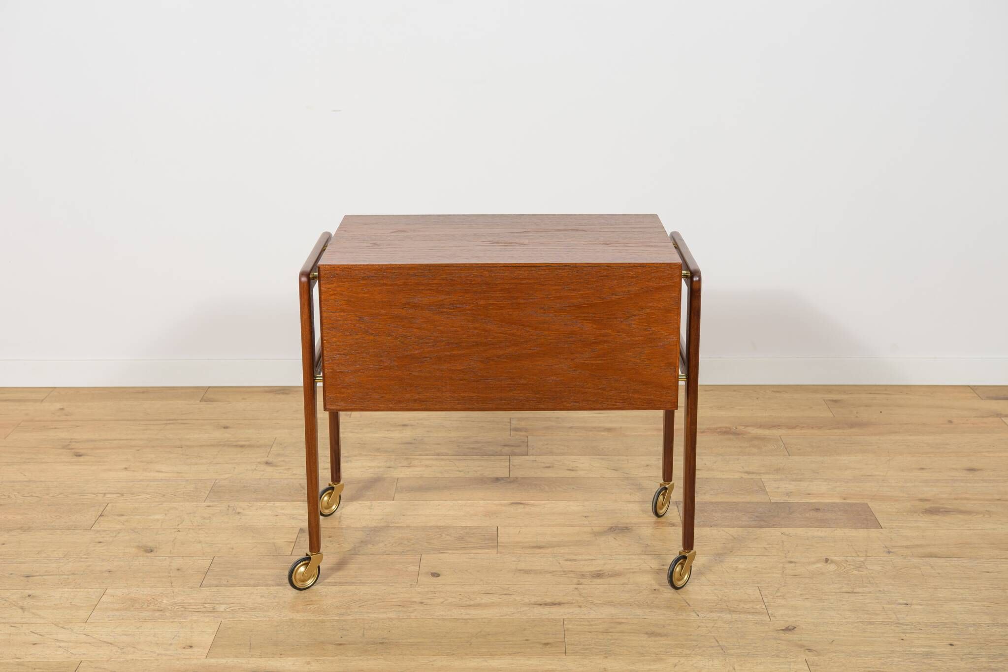 Mid-Century Teak Serving Trolley on Castors, Denmark, 1960s