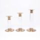 Vintage set of brass and lucite candlesticks, 1970s
