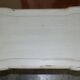 Antique Louis XV style flat desk painted with stool.