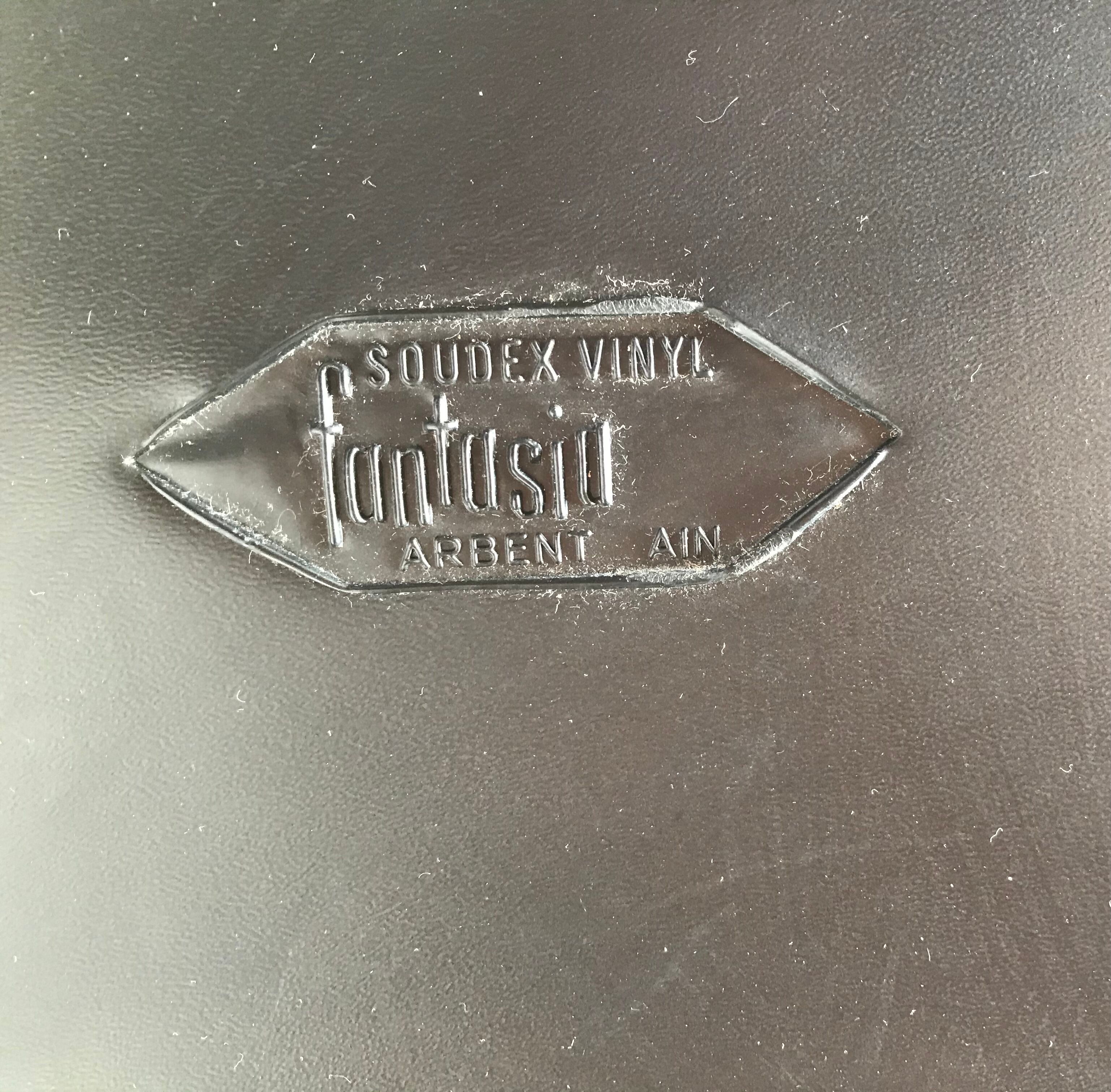 Paire de bouts de canapés skaï Fantasia 1970/80