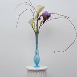Vase soliflore blue glass