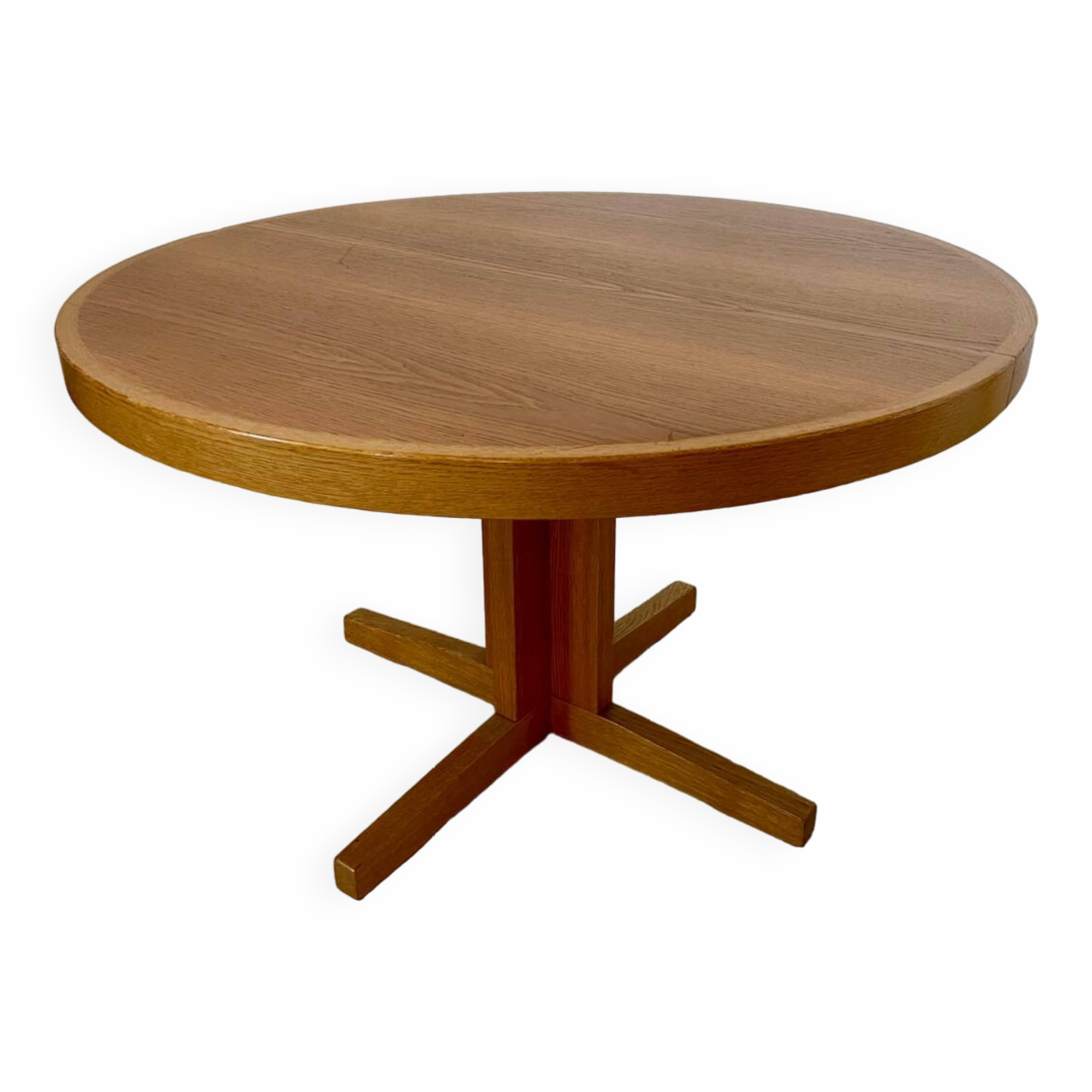 Vintage 70s Scandinavian design oak extendable table