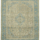 Handmade oriental contemporary 1980s 314 cm x 387 cm beige wool carpet