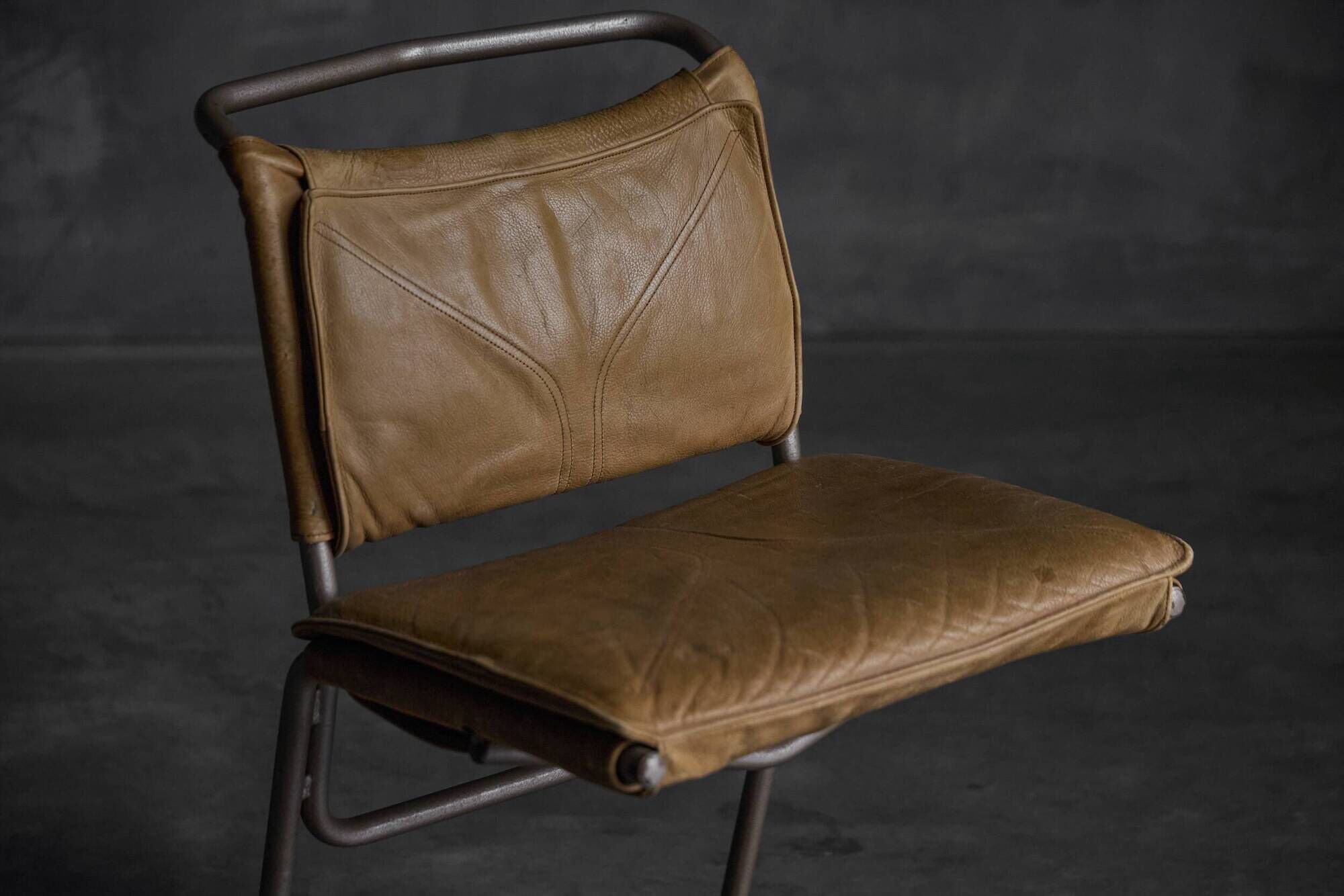 Leather & Steel Dining Chair by Raymond Rombouts, Belgium, 20th century