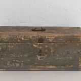 Petit coffre ancien en bois massif (c.1920) #73