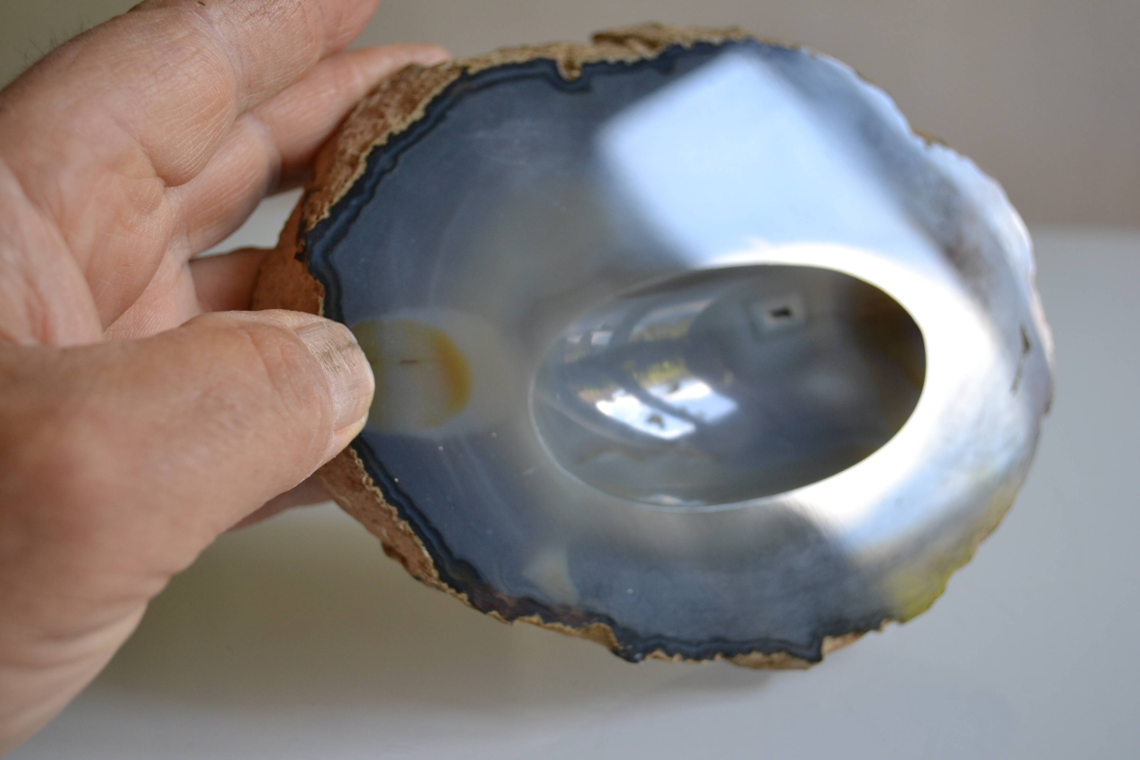 vintage pocket tray in polished agate