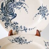 Lot of 5 dessert plates in Terre de Fer HBCM, early 20th century