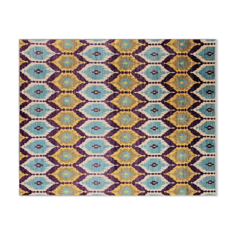 Knotted design rug wool 236 x 188 cm