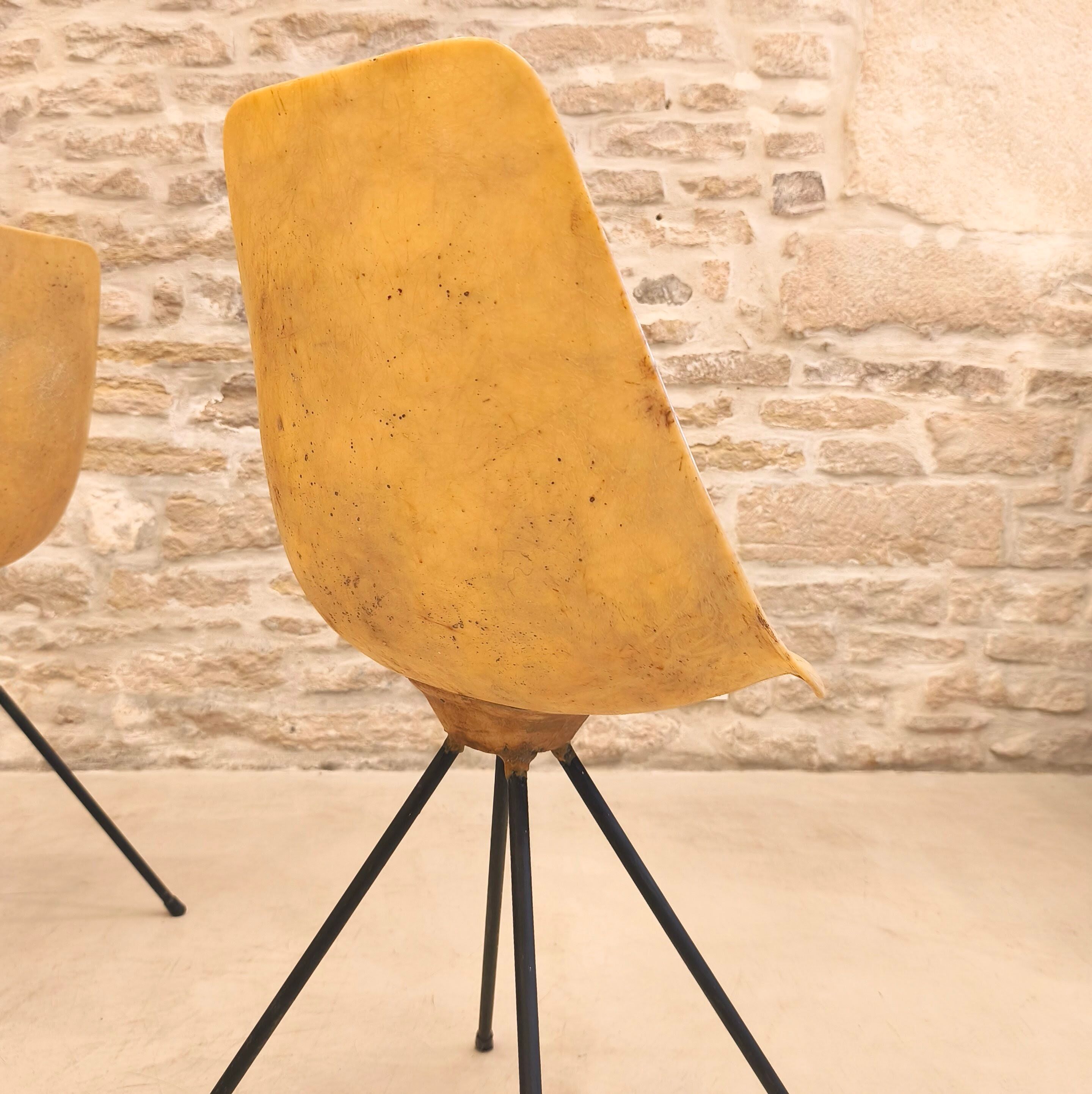 Paire de chaises design Jean Raymond Picard édition Seta, 1950