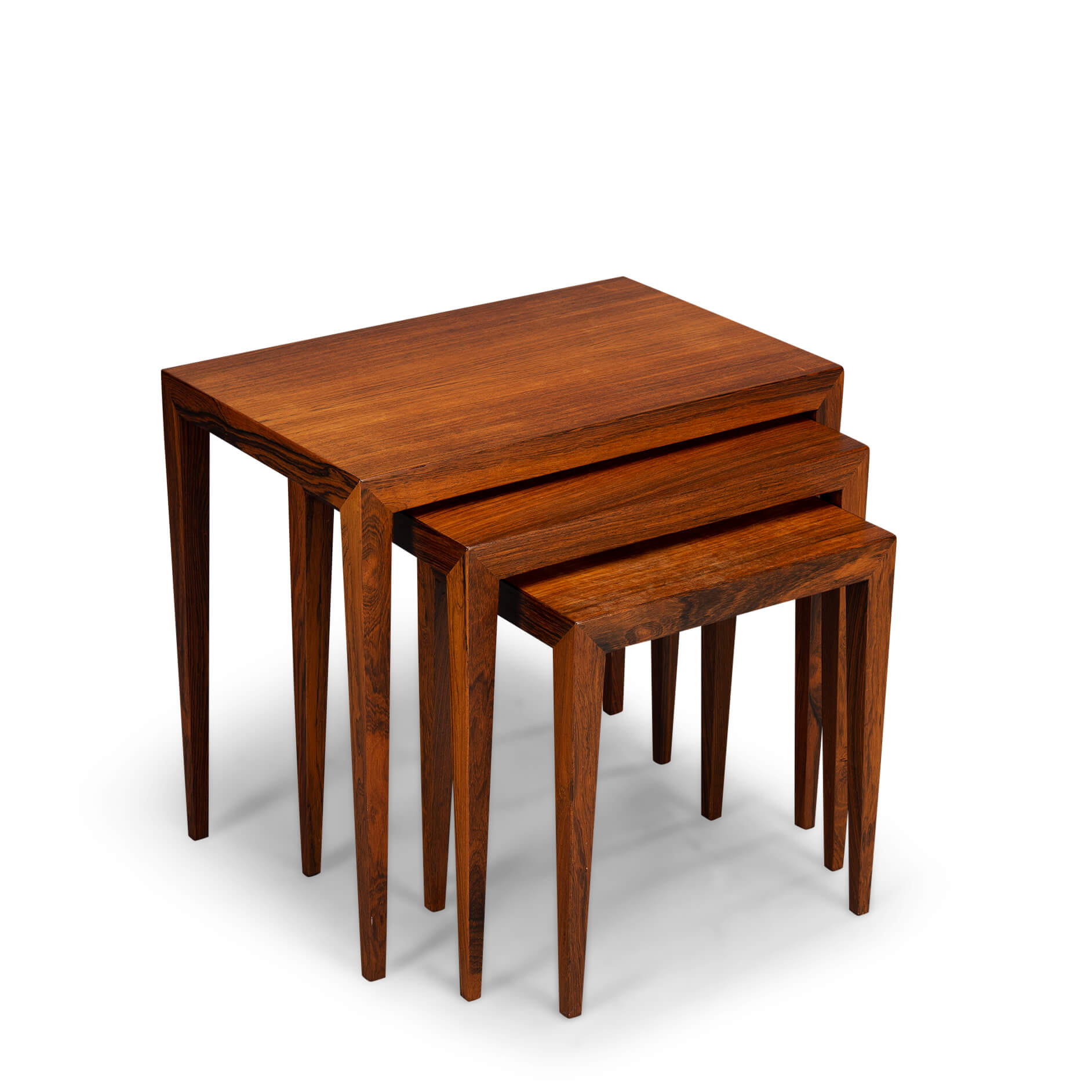 Rosewood side tables by Severin Hansen, set of 3