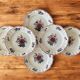 6 antique dessert plates in Sarreguemines earthenware