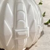 Antique Art Deco Globe Lamp in Molded Pressed Glass