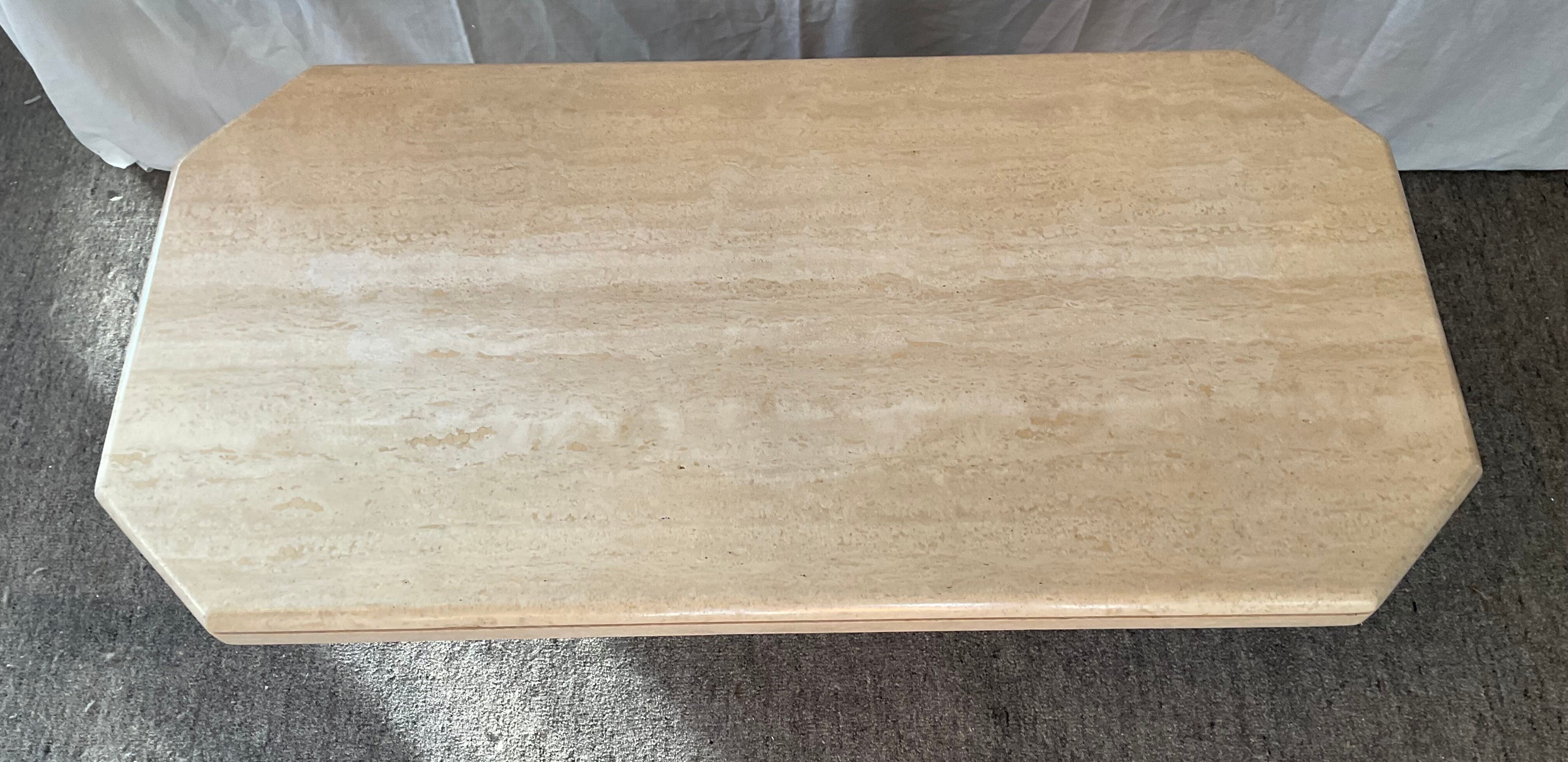 Travertine coffee table from the 70s