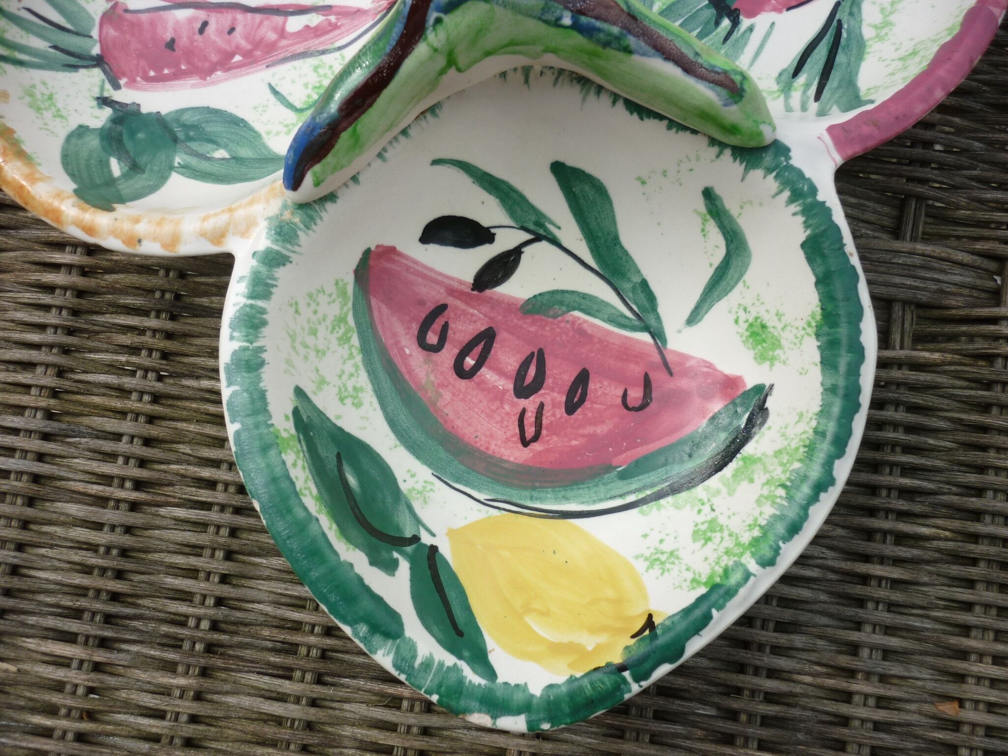 Aperitif dish made from 3 vallauris cups