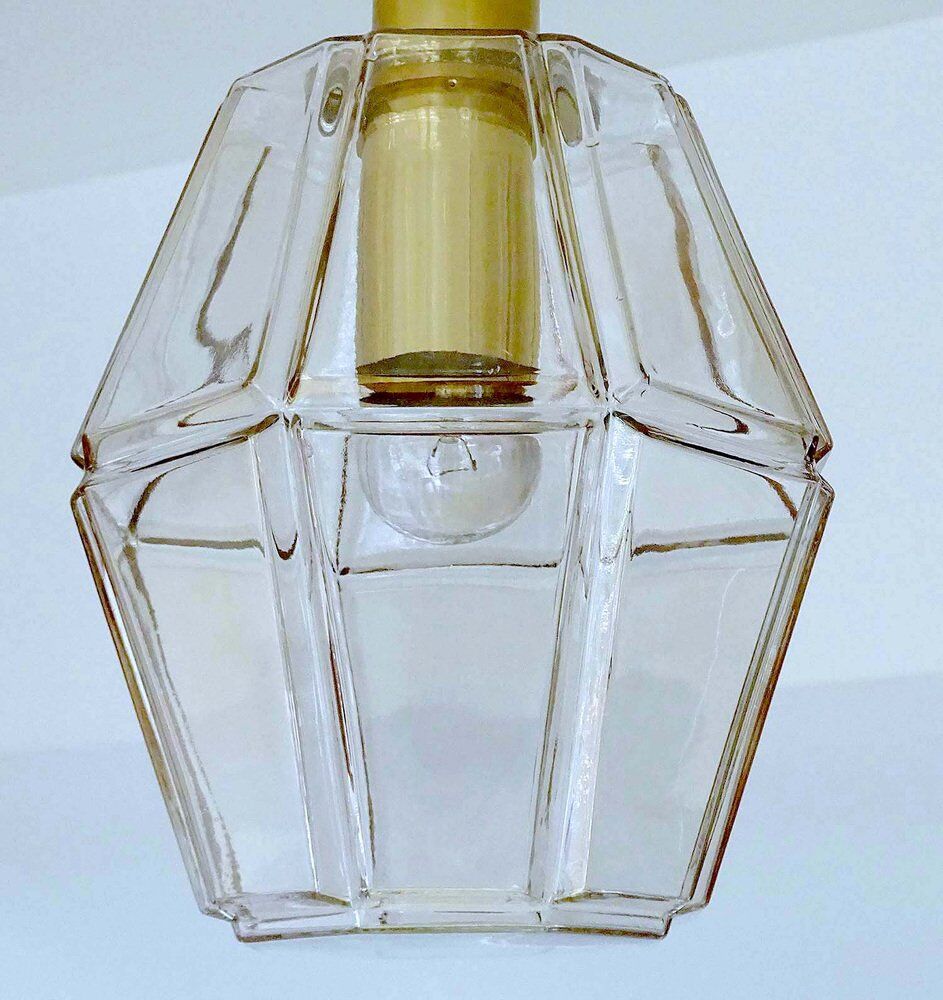 Vintage Apace Age Limburg Glass Pendant Light
