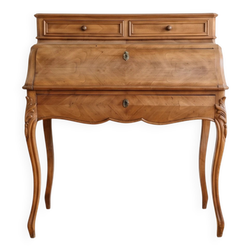 Antique solid wood secretary in Louis XV style