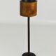 Modern Chandelier by Carl Aubock in Walnut and Leather, Austria, 1950s