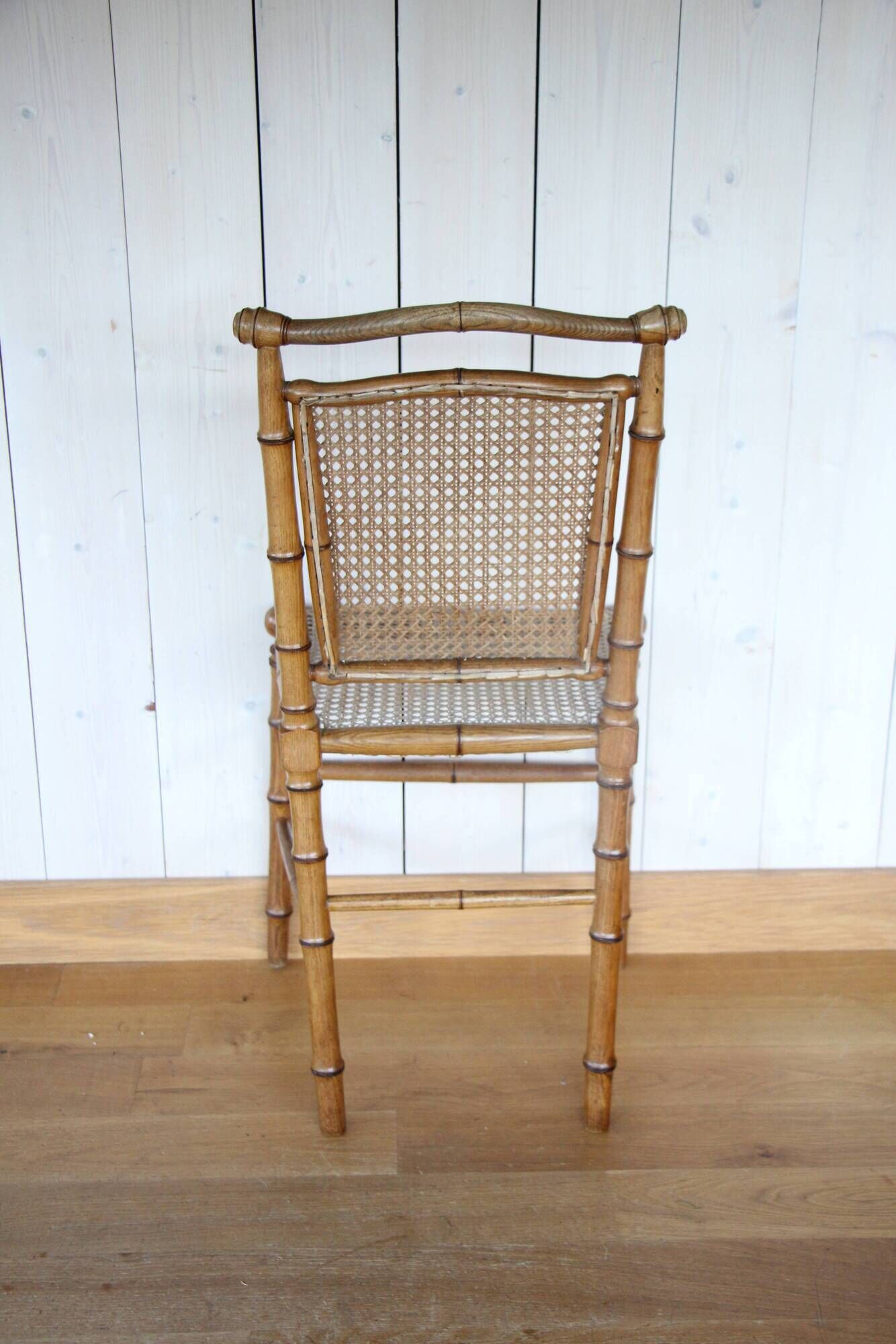 6 caned Napoleon III chairs