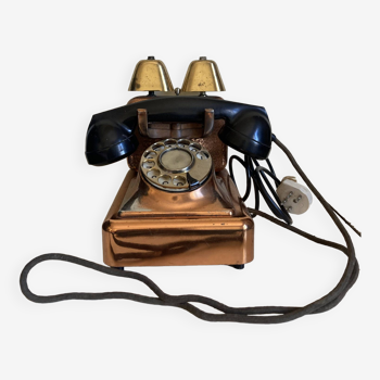 Old bell telephone, copper and bakelite, 1900/1920