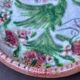 Edouard cazaux cup, firebird decoration on a background of floral seeds,