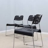 Omstack vintage metal chairs BIEFFEPLAST 1970s