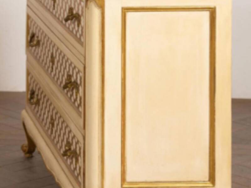 Commode de style Louis XV - Vénitienne peinte