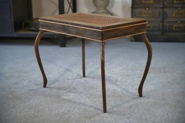 Table d’appoint en chêne et cannage 1960’s