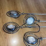 4 adjustable chrome Mole Richardson spotlights
