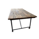 Table ancienne bois et fer forgé