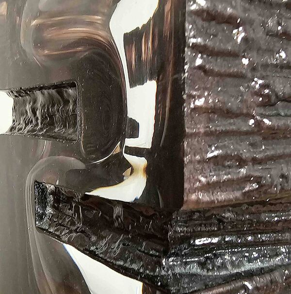 Pied de lampe en cristal modèle argos, daum, vers 1970