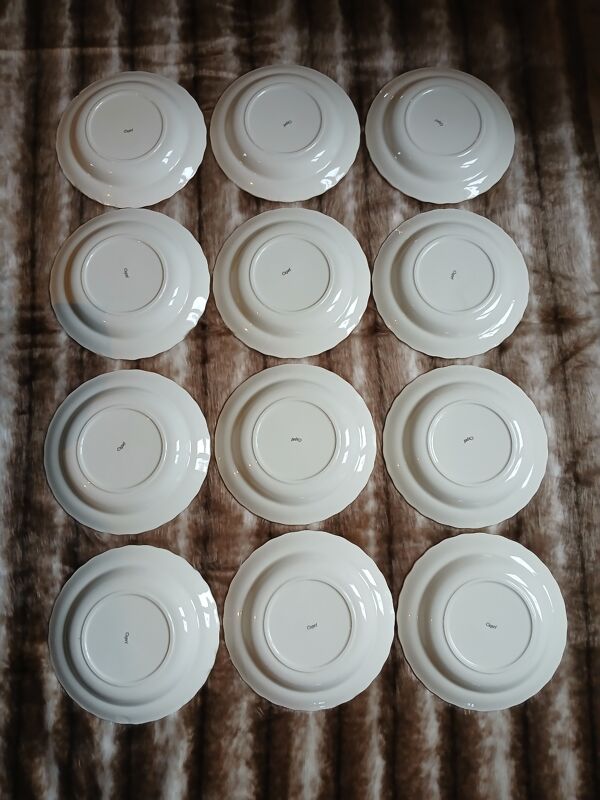 12 assiettes creuses anciennes ''Capri