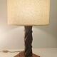 Lampe sculpture en bois, 1950