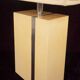 Tommaso Barbi Italian Rationalist Parchment and Metal Geometric Table Lamp
