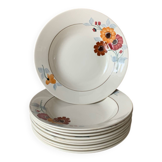 10 antique St Amand deep plates