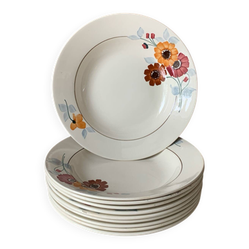 10 antique St Amand deep plates