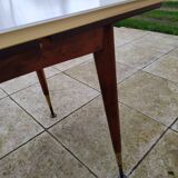 Vintage formica table adjustable in height and extendable 1950