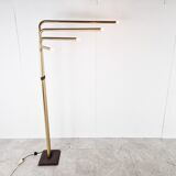 Lampadaires réglables par Goffredo Reggiani en laiton, Italie, années 1970