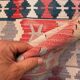 Vintage Turkish mini kilim 62x97 cm wool small kelim runner, shabby chic 2565