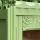 Armoire parisienne vitrée art déco 1930 kaki