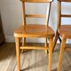 set of 4 Thonet bistro chairs in curved wood honey Mid-Century 50s