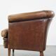 Characterful sheepskin leather club armchair with a luxurious, rustic appearance