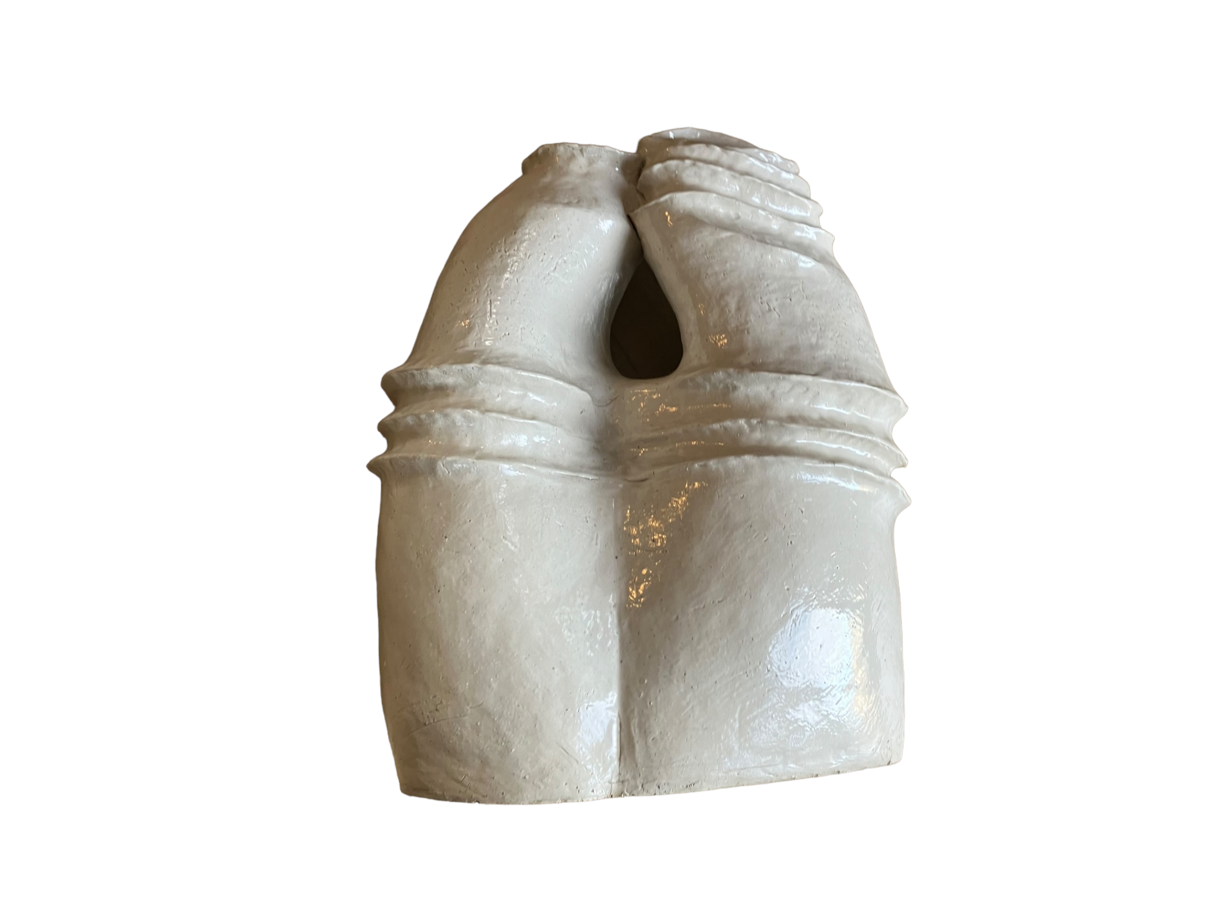 Modernist vase in glazed ceramic